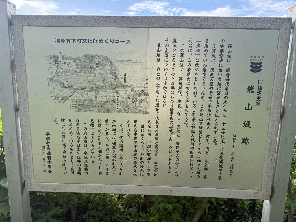 飛山城址の説明看板