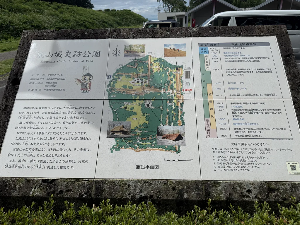 飛山城址の案内板