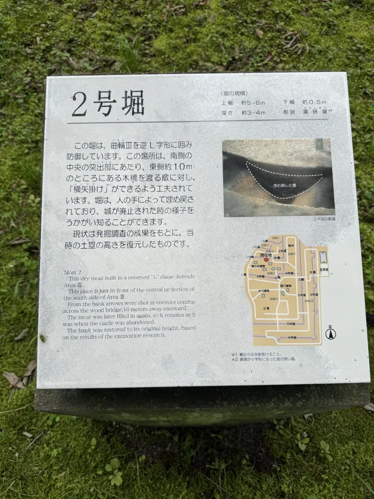 飛山城址２号堀の説明