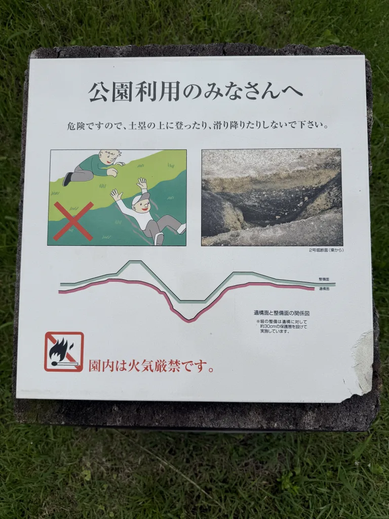 飛山城址禁止事項