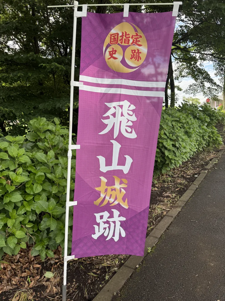 飛山城址の幟