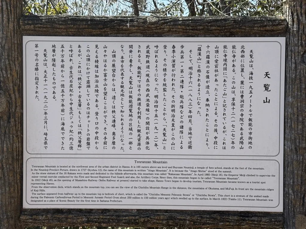 天覧山の説明
