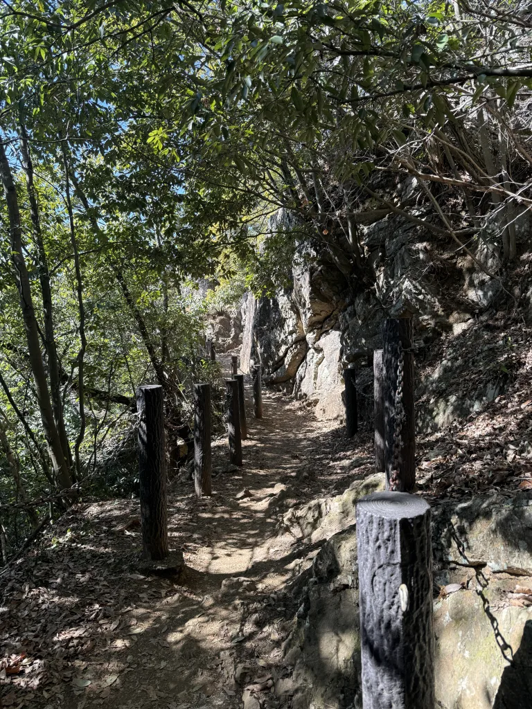 天覧山の岩場